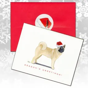 Akita Christmas Note Cards