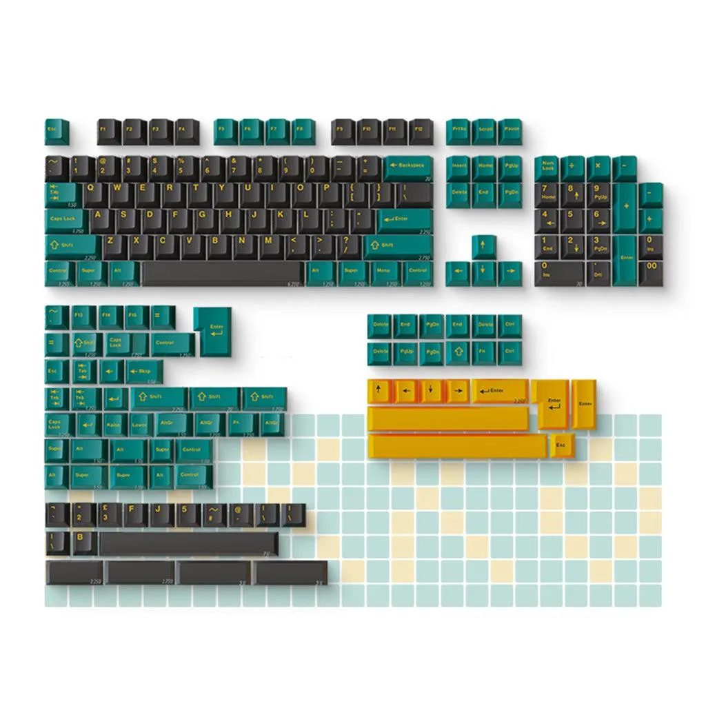 Akko Marrs Green Keycaps Set Cherry 184-Keys