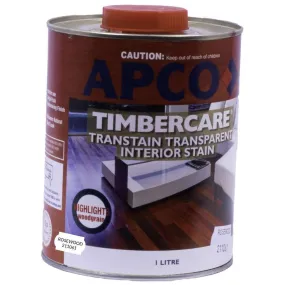 Apco Timbercare Transtain Transparent Stain Rosewood 1L