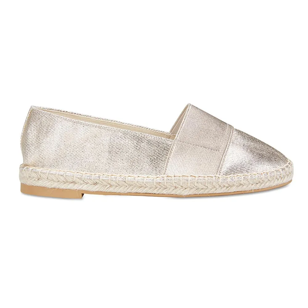 Bangkok Loafer in Soft Gold Fabric