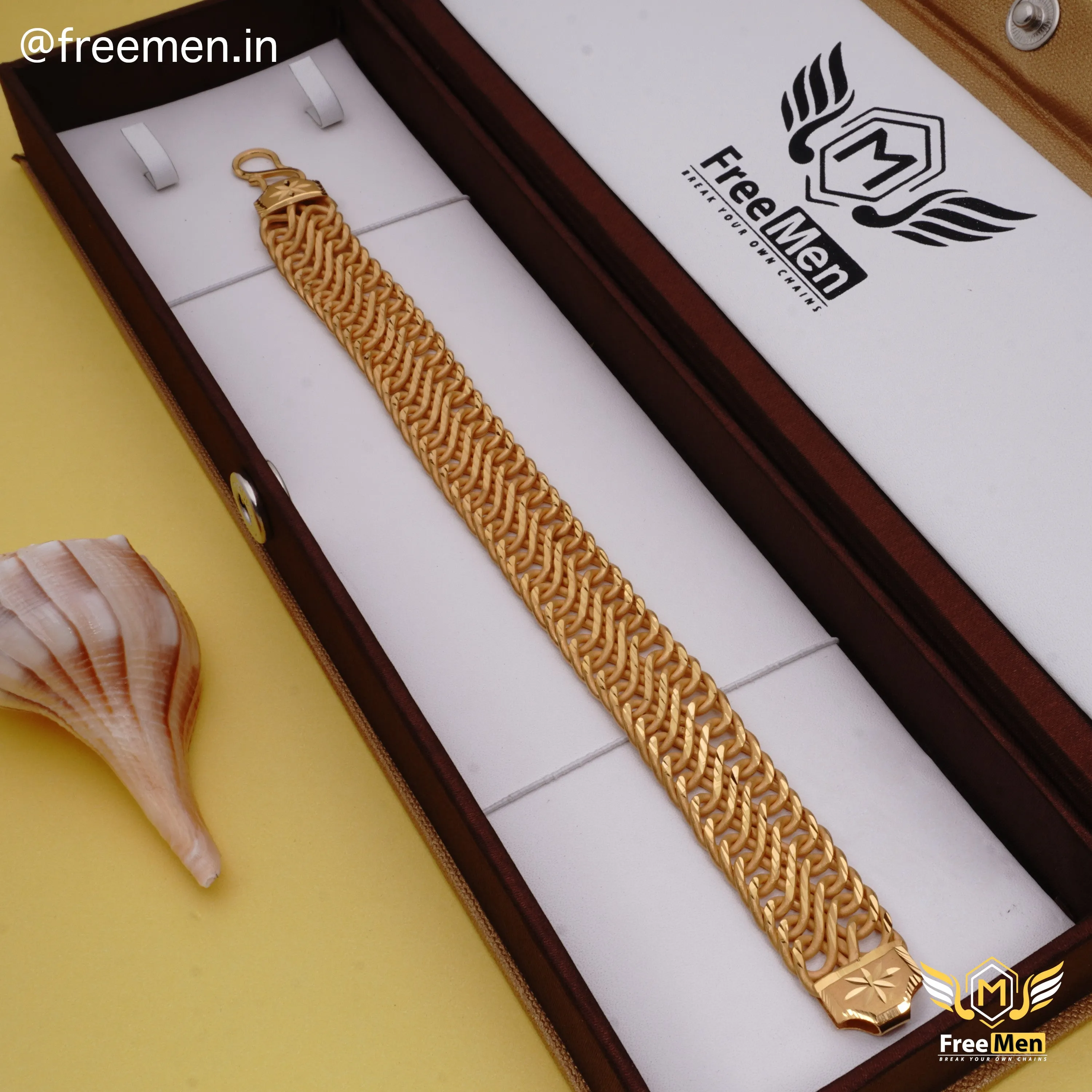 Best Atta Gold Plated Bracelet for Men - FM141