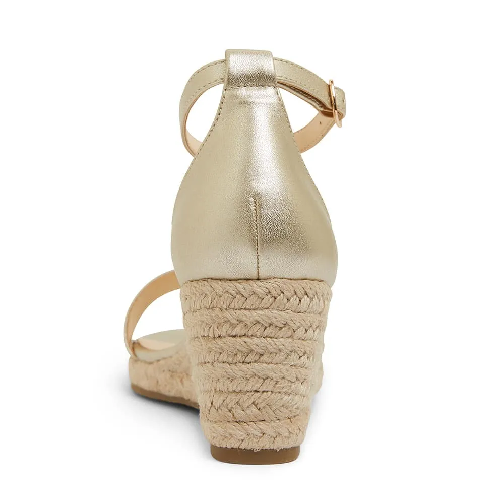 Bloom Espadrille in Soft Gold Smooth