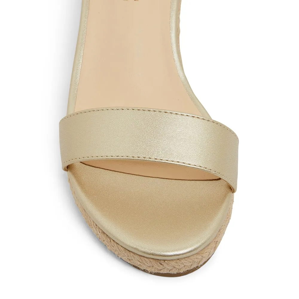 Bloom Espadrille in Soft Gold Smooth