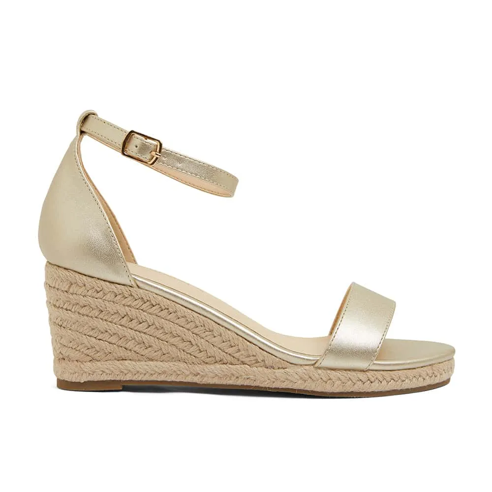 Bloom Espadrille in Soft Gold Smooth