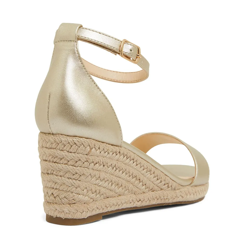 Bloom Espadrille in Soft Gold Smooth