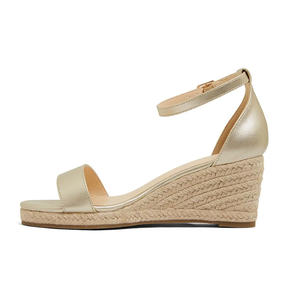 Bloom Espadrille in Soft Gold Smooth