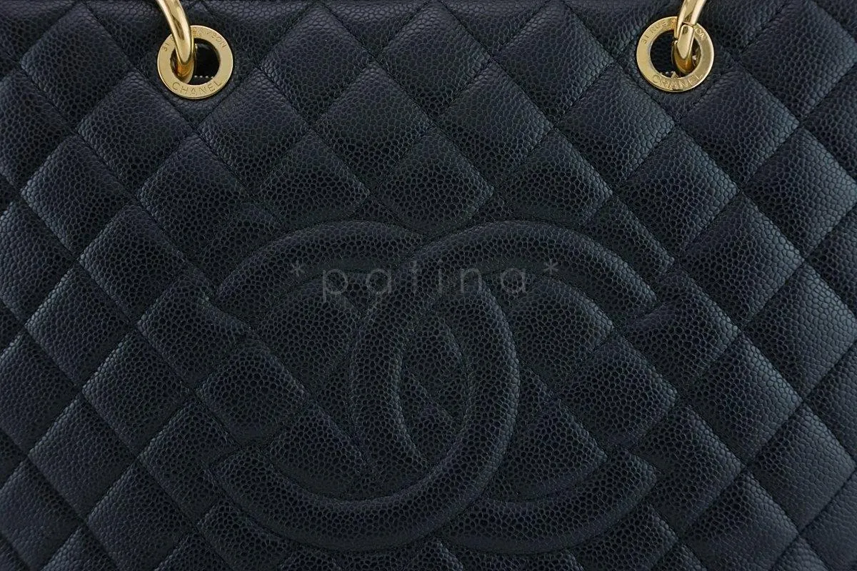 Chanel Black Caviar Classic Grand Shopper Tote GST Shopping Bag GHW