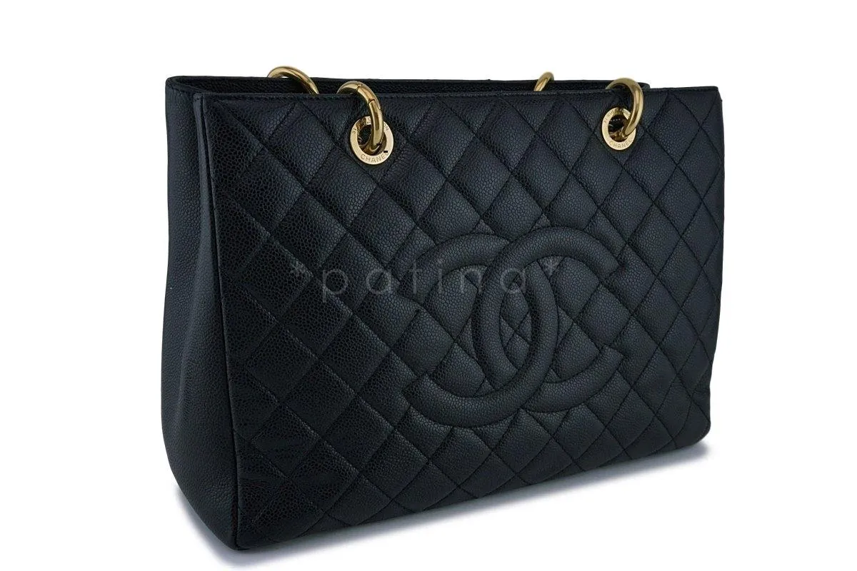 Chanel Black Caviar Classic Grand Shopper Tote GST Shopping Bag GHW