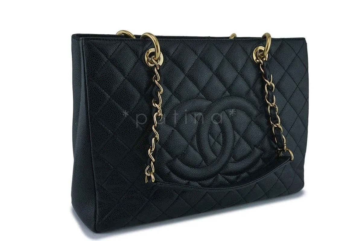 Chanel Black Caviar Classic Grand Shopper Tote GST Shopping Bag GHW