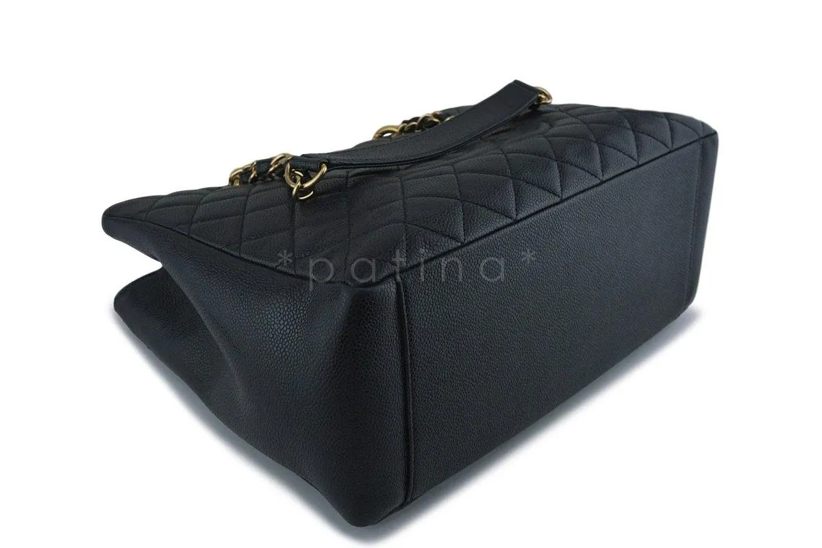 Chanel Black Caviar Classic Grand Shopper Tote GST Shopping Bag GHW