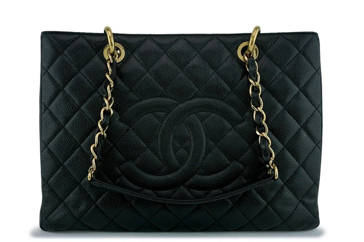 Chanel Black Caviar Classic Grand Shopper Tote GST Shopping Bag GHW