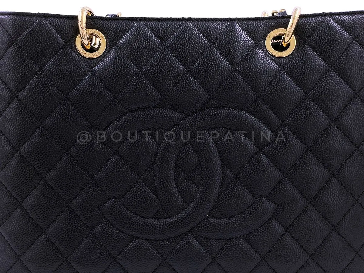 Chanel Black Caviar Grand Shopper Tote Bag GST GHW