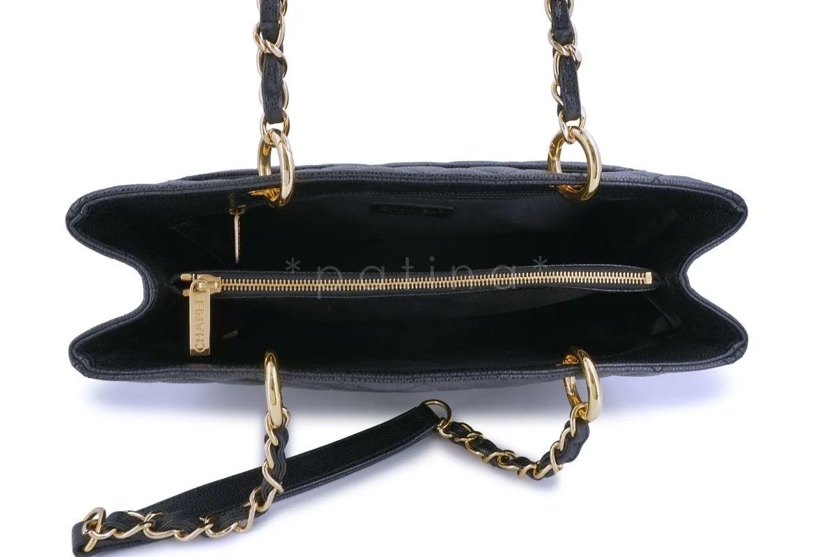 Chanel Black  Caviar Grand Shopper Tote GST Bag GHW