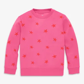 Cozy fleece sweatshirt in mini stars