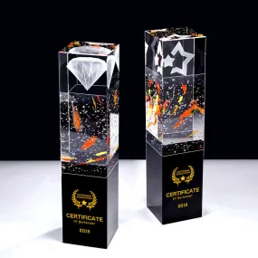 Crystal trophy 3D laser