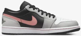 JORDAN 1 LOW BLACK GREY PINK