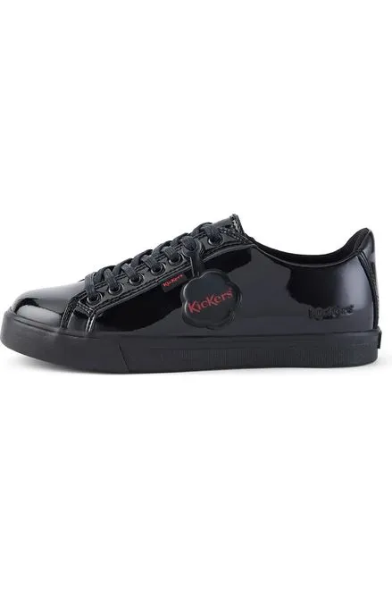 Kickers Tovni Lacer black patent