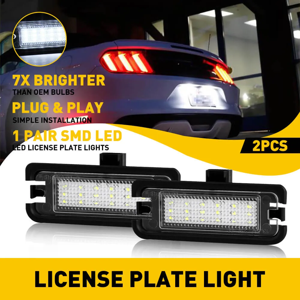 LED License Plate Lights Tag Light Lamp Assembly for 2015-2022 Ford Mustang