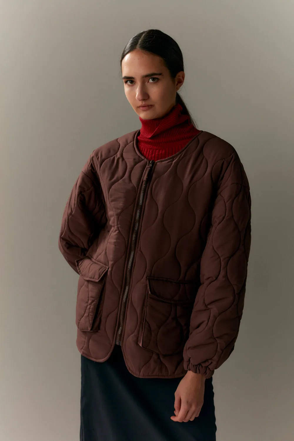 PADDED LINER WOMEN AW23 rust