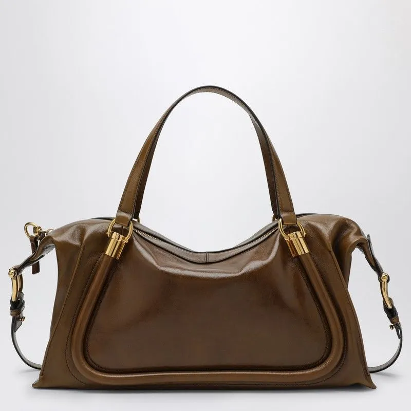 PARATY 24 BAG IN SHINY BRONZE-BROWN LEATHER