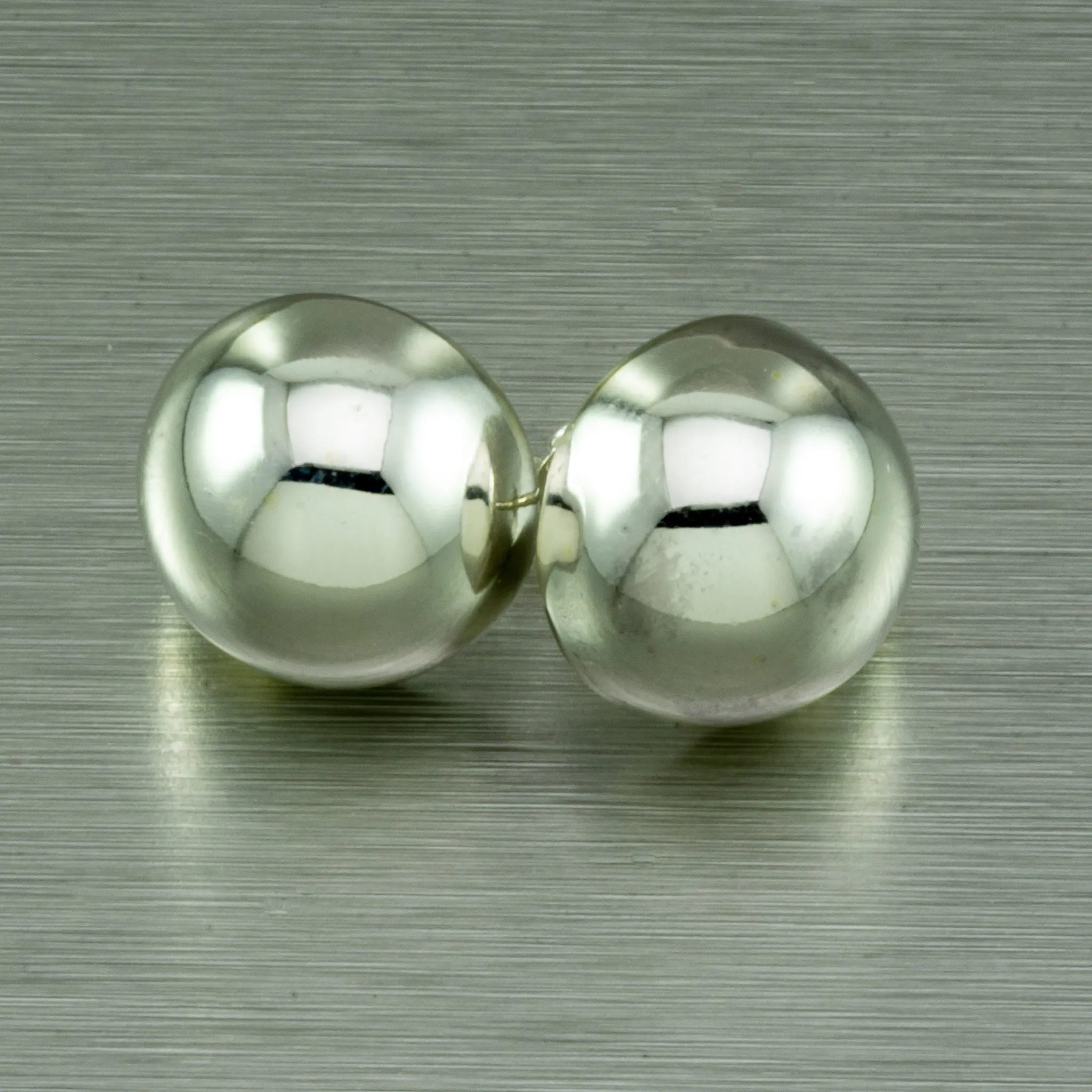 Round Sterling Silver Stud Earrings