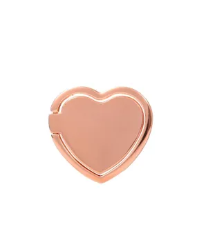 Shiny Rose Gold Heart Ring Holder