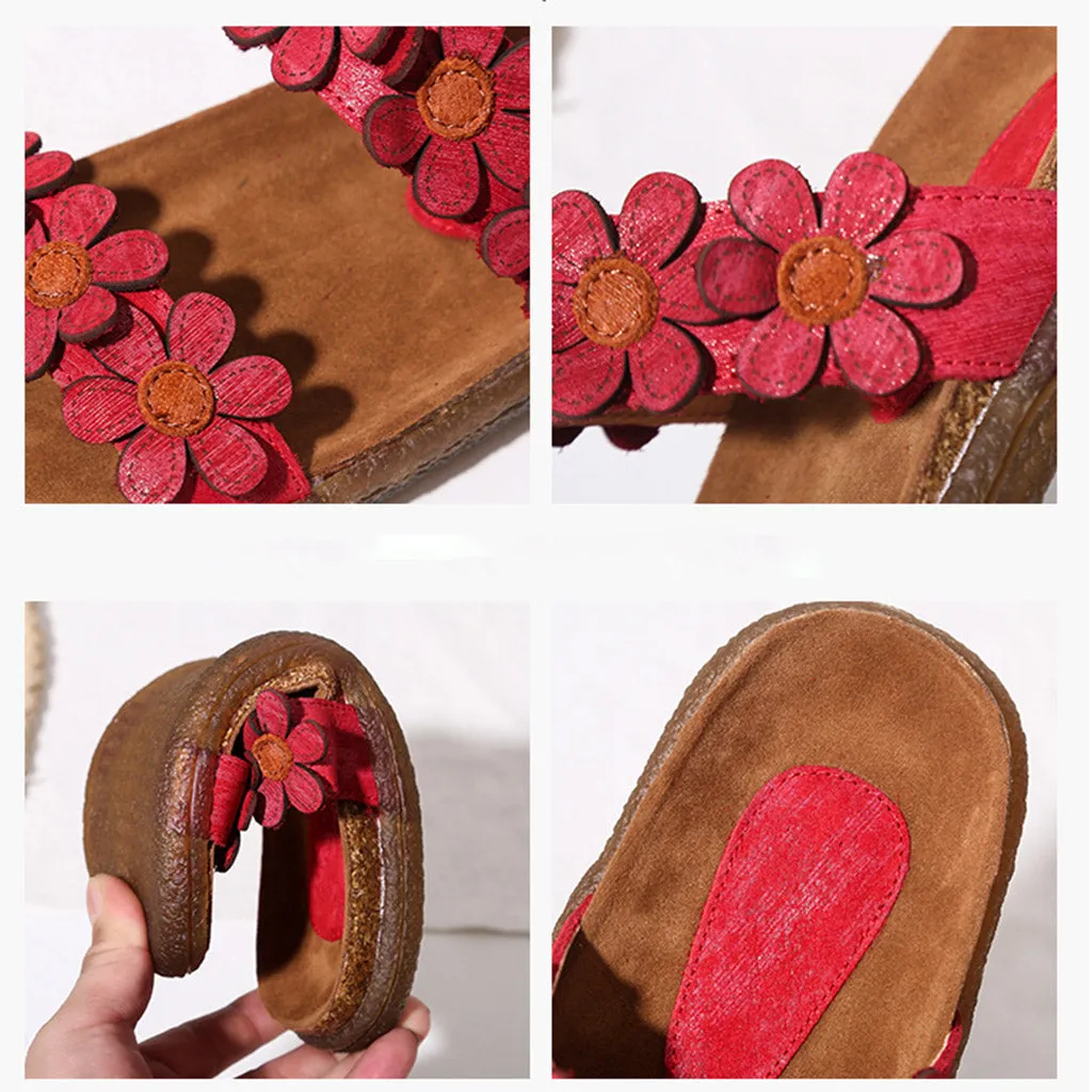 Summer Holiday Handmade Flower Slippers