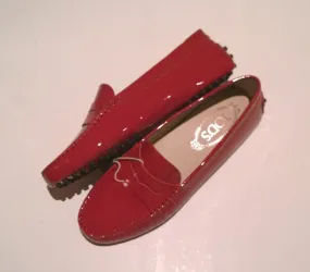 Tod's Gommino Patent Leather Loafers in Red Patent Fragola Driving Shoes